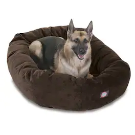 Majestic Pets - Majestic Pet 52 Inch Micro Velvet Calming Dog Bed Washable 52x35x11 - Storm