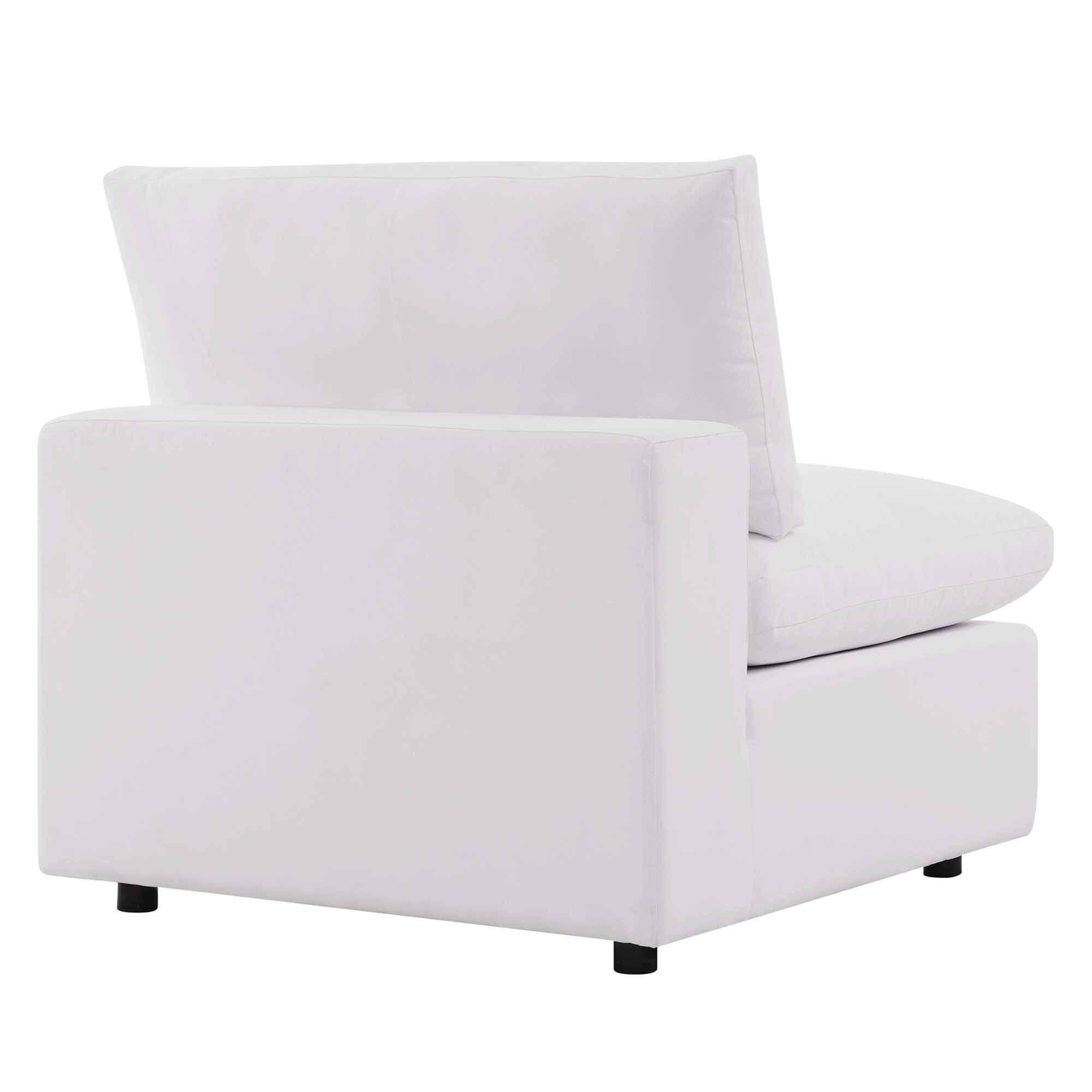 Alt View 1. Modway - Commix Overstuffed Outdoor Patio Armless Chair by Modway - White.