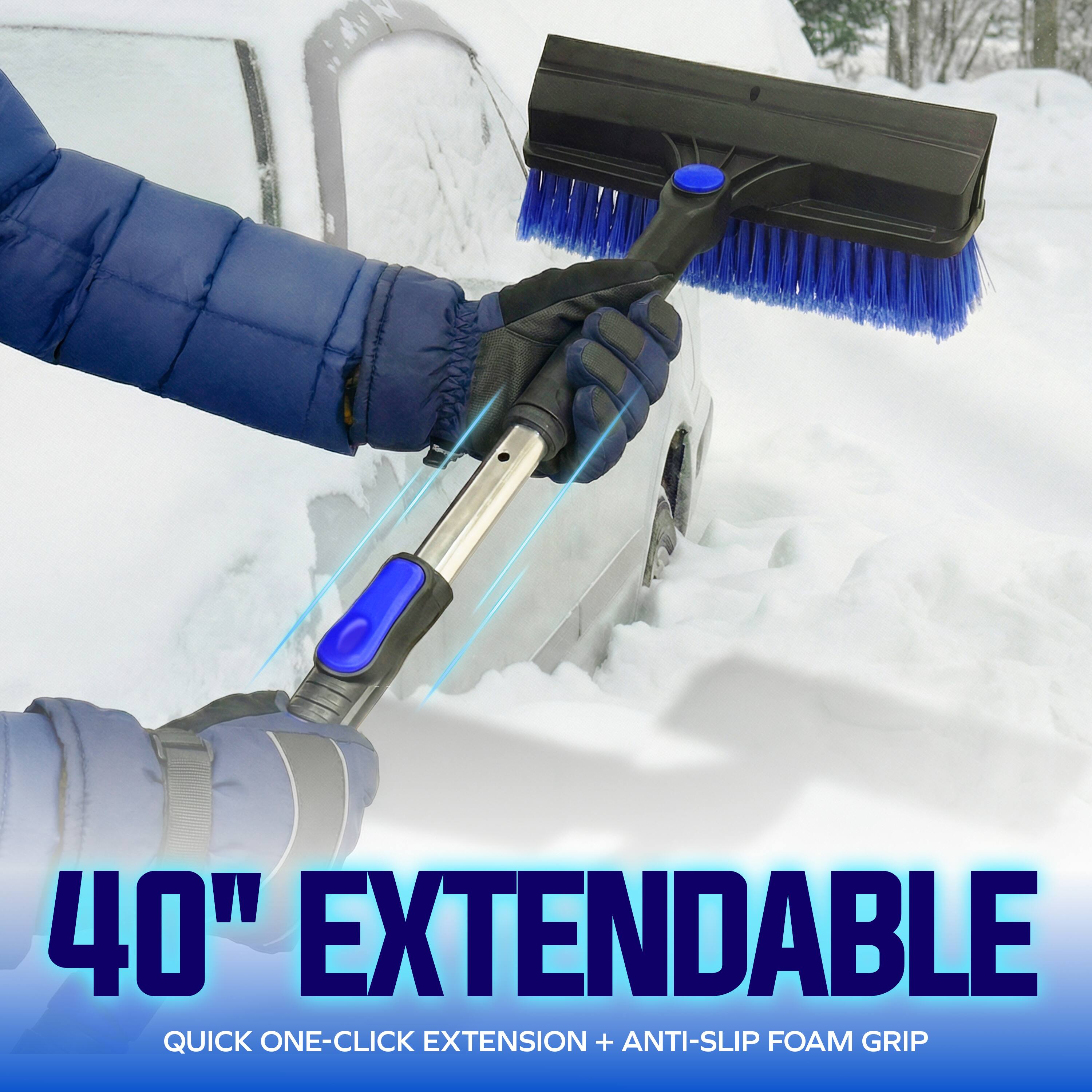 40" EXTENDABLE  
QUICK ONE-CLICK EXTENSION + ANTI-SLIP FOAM GRIP