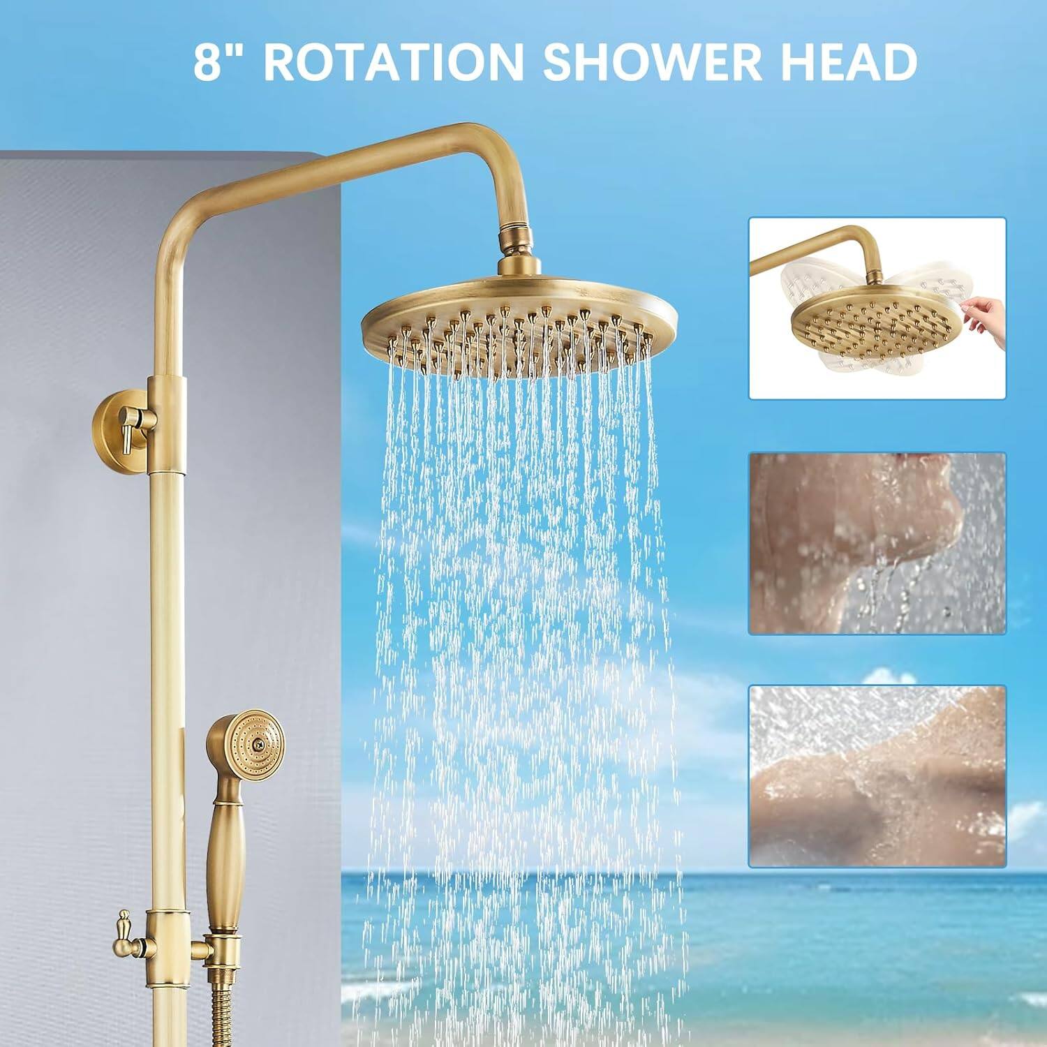 8" ROTATION SHOWER HEAD