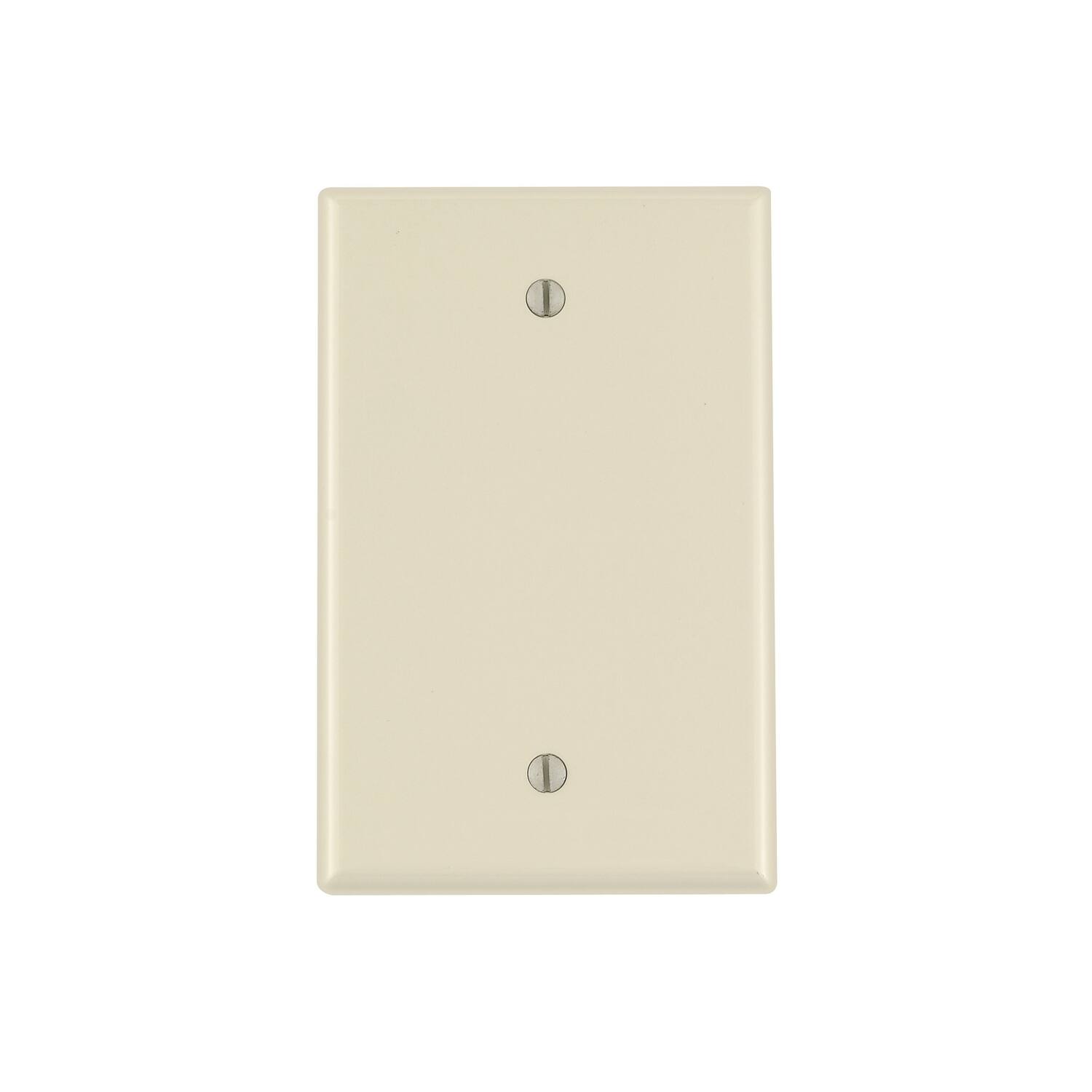 Front. Leviton - Leviton Ivory 1 gang Nylon Blank Wall Plate 1 pk (Case of 25) - Ivory.