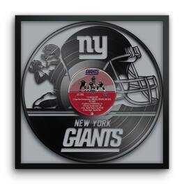Sporticulture - New York Giants Framed 13" x 13" Vinyl Record Art Print - Gray