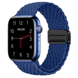 Waloo - Braided Nylon Magnetic Loop Band For Apple Watch - Navy