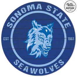Jardine - Sonoma State Seawolves 20'' x 20'' Indoor/Outdoor Team Color Circle Sign - Blue