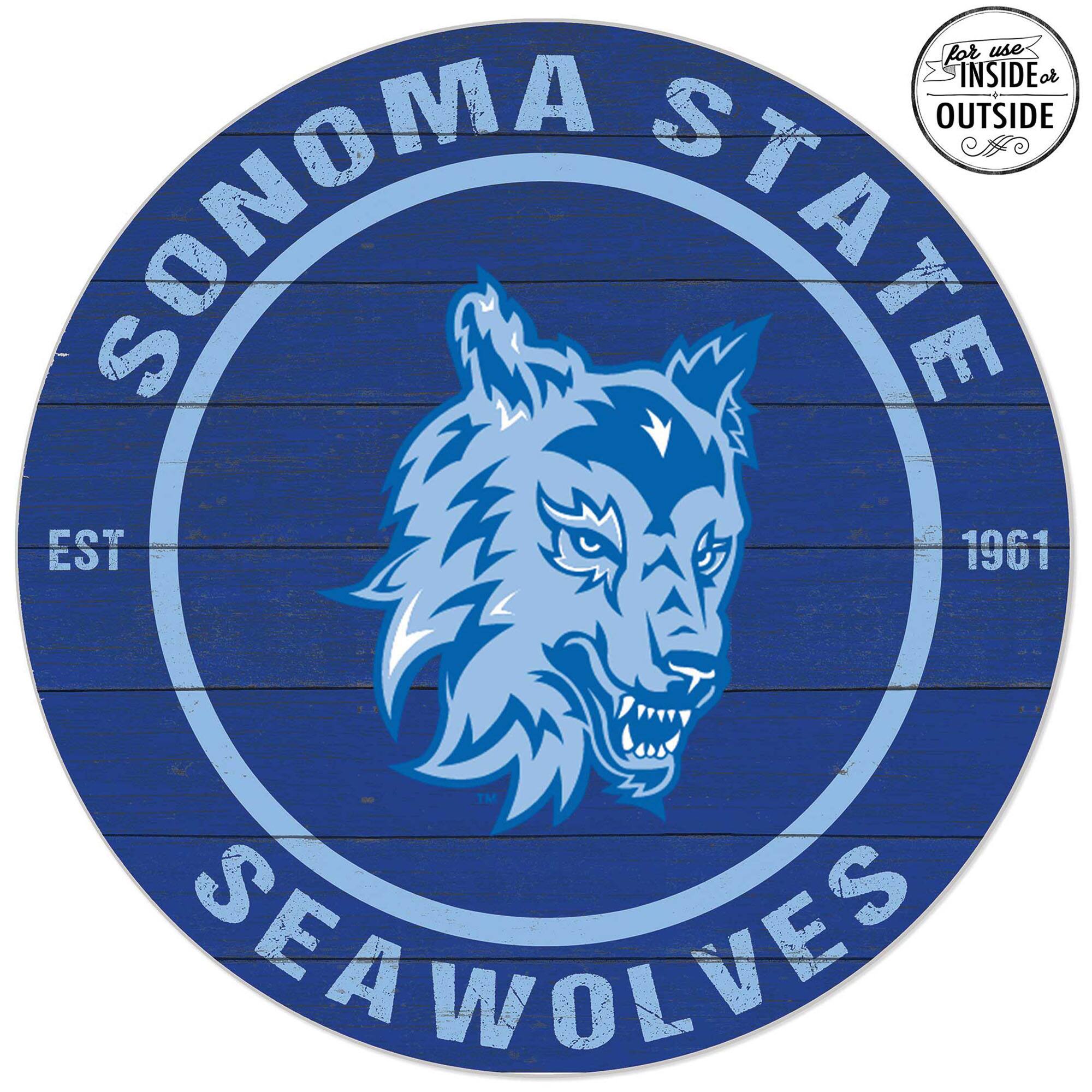 Sonoma State Seawolves 20'' x 20'' Indoor/Outdoor Team Color Circle Sign