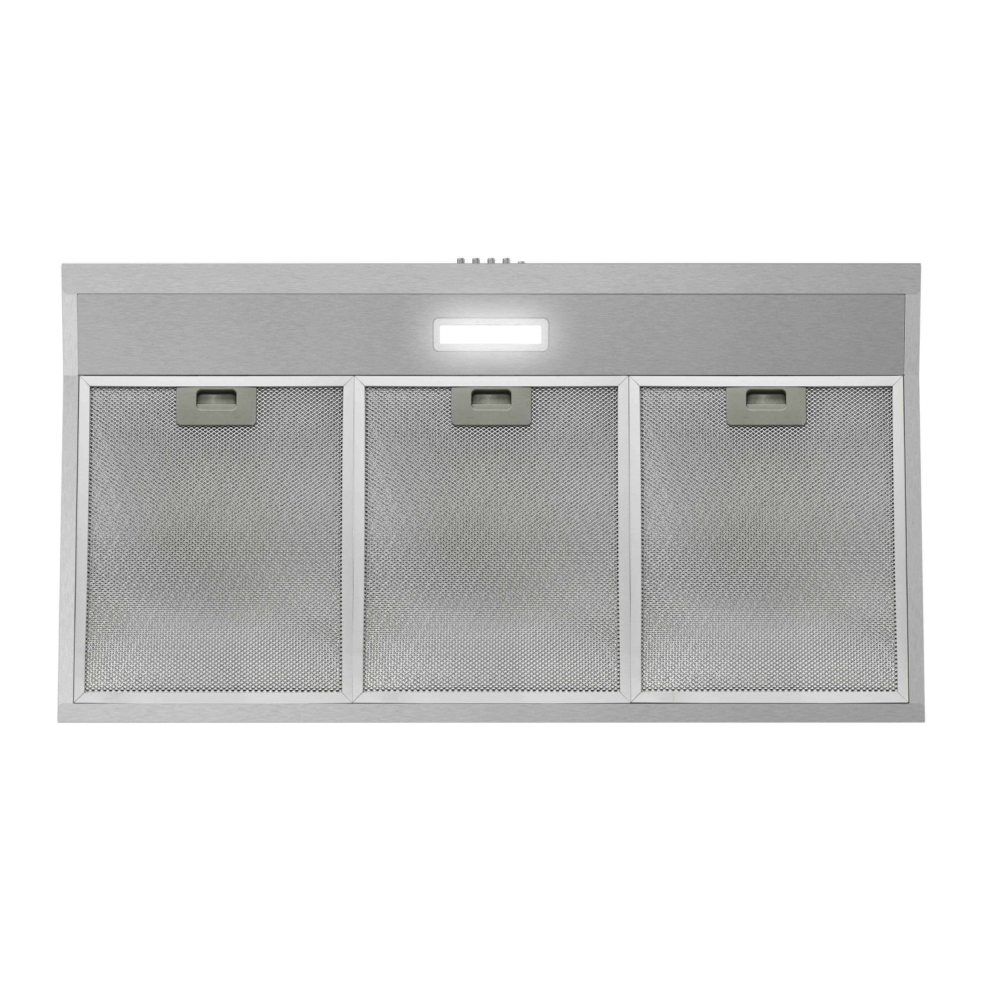Alt View 7. Streamline - 36 in. Grosetto Convertible Undermount 80 CFM Range Hood, Mesh Filters, Push Button Control, LED Light - Brushed Stainless Steel.