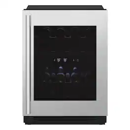 SKS - 24-inch 41-Bottle Built-In Smart Undercounter Wine Cooler with 2 Temperature Zones - Custom Panel Ready