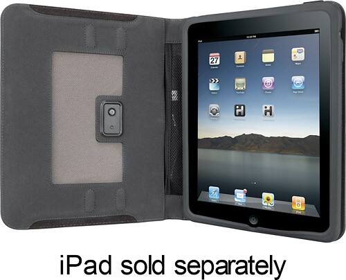 Front Standard. iHome - Apple® iPad® Case with Built-In Rechargeable Stereo Speakers - Black.
