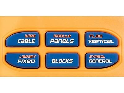 WIRE CABLE  
MODULE PANELS  
FLAG VERTICAL  
LIBRARY FIXED  
BLOCKS  
SYMBOL GENERAL