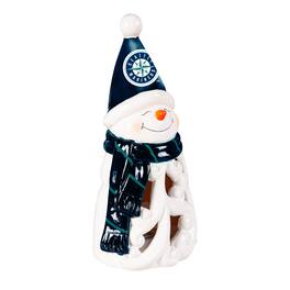 Evergreen Enterprises - Seattle Mariners LED 8" Snowman Lit Garden Statue - Blue