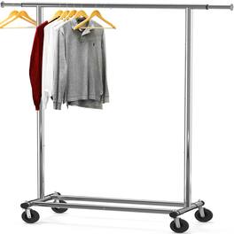 Hirose Alice - Simple Houseware Heavy Duty Clothing Garment Rack Holds Up to 42 to Rod Chrome - Chrome Heavy Duty