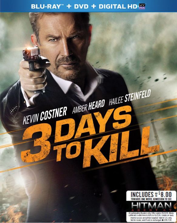  3 Days to Kill [Includes Digital Copy] [Blu-ray/DVD] [2014]