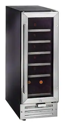 Front. Whynter - 18-Bottle Wine Refrigerator - Black/Stainless-Steel.