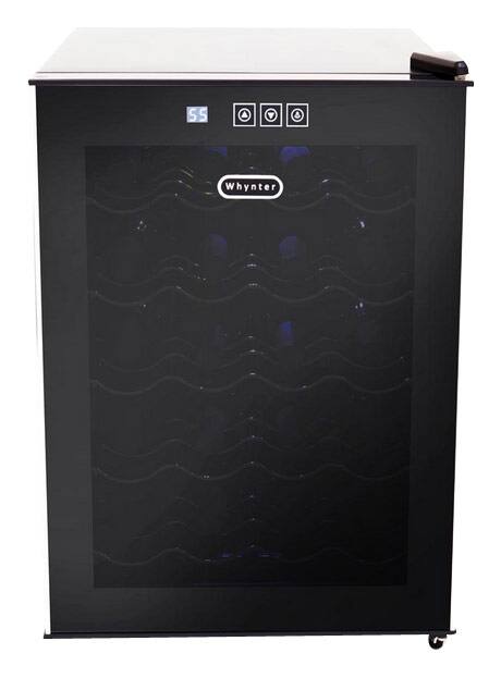 Front. Whynter - 20-Bottle Wine Cooler - Black.