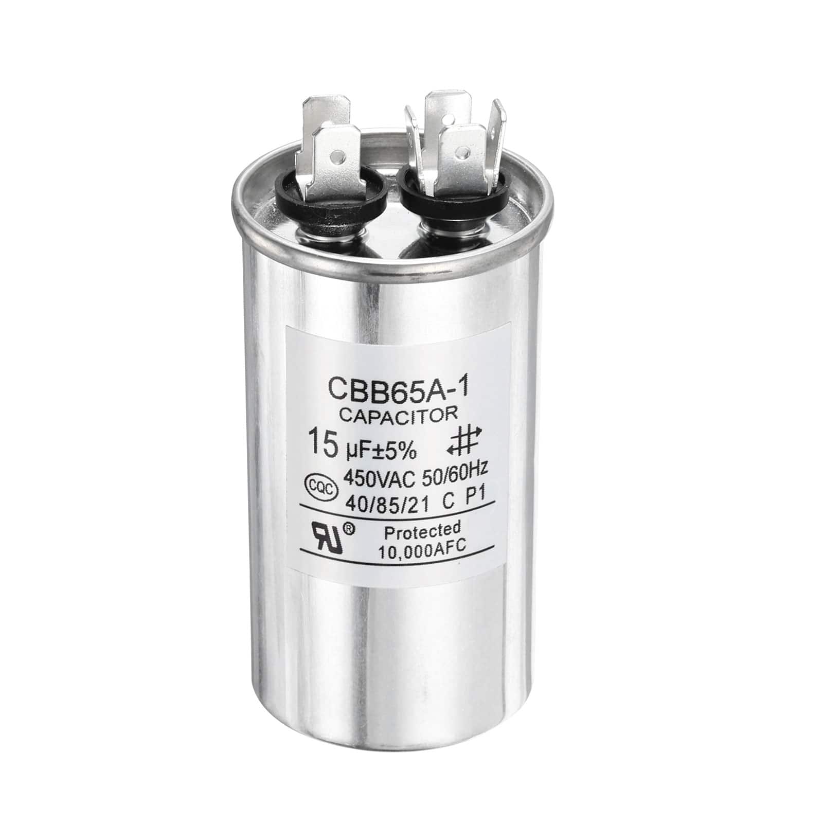 Unique Bargains - 1pc CBB65 Capacitor 15uF 450V Run Round for AC Motor Start HVAC Compressor Generator Air Condenser - Silver price history on PriceWatchPro