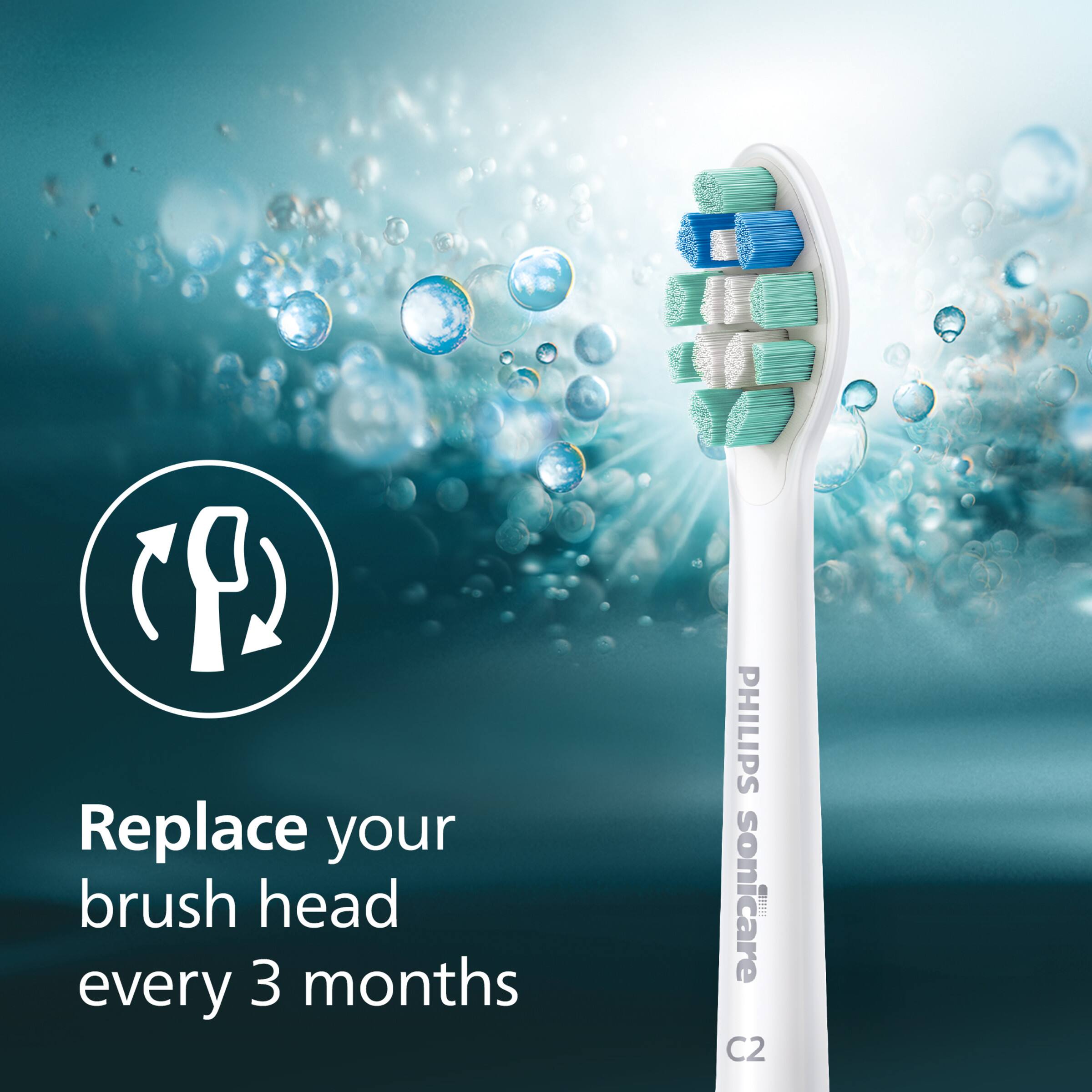 Replace your brush head every 3 months PHILIPS sonicare C2