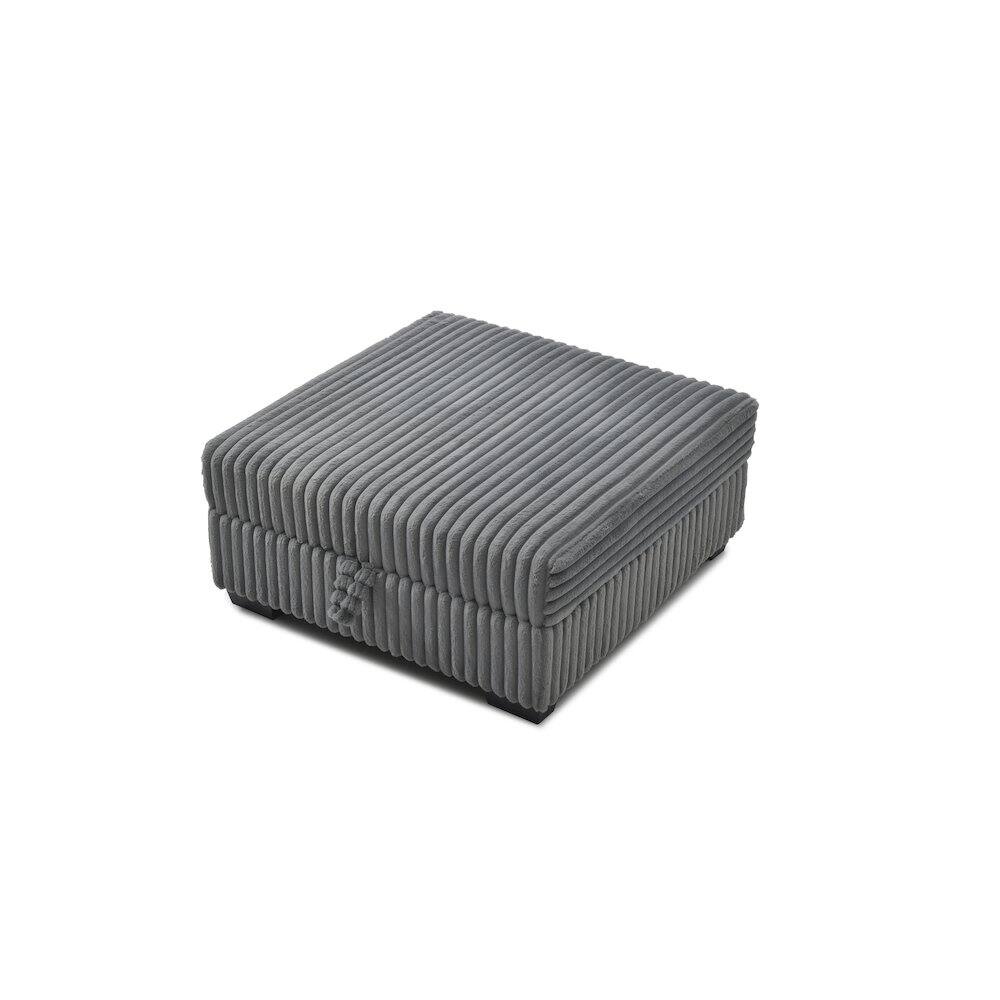 Angle. Glory Furniture - Teddy Ottoman - Gray.