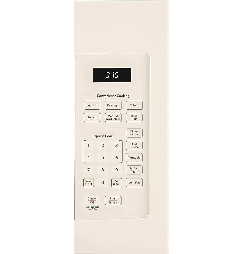 Alt View 11. GE - 1.6 Cu. Ft. Over-the-Range Microwave - Bisque.