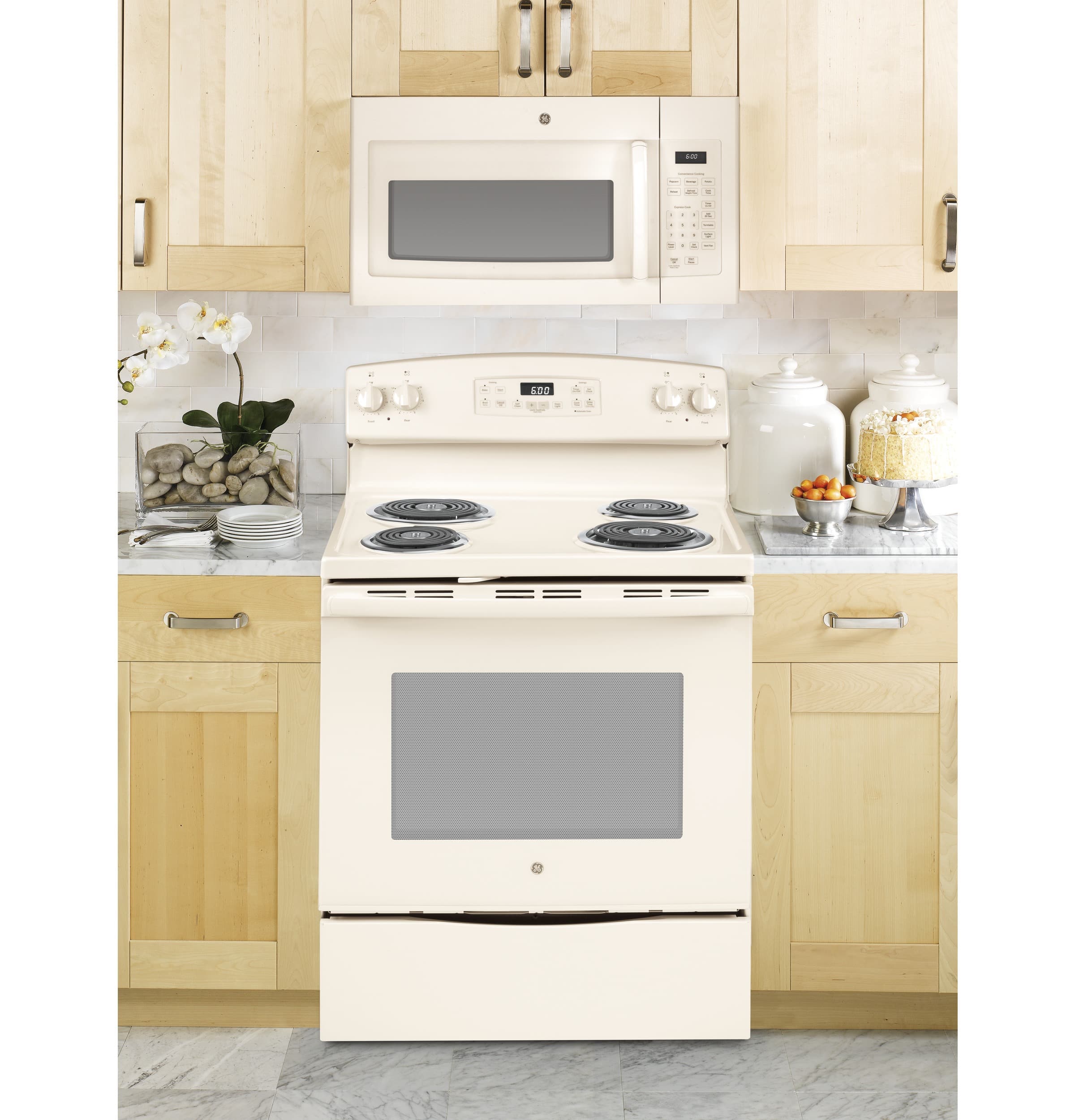 Alt View 12. GE - 1.6 Cu. Ft. Over-the-Range Microwave - Bisque.