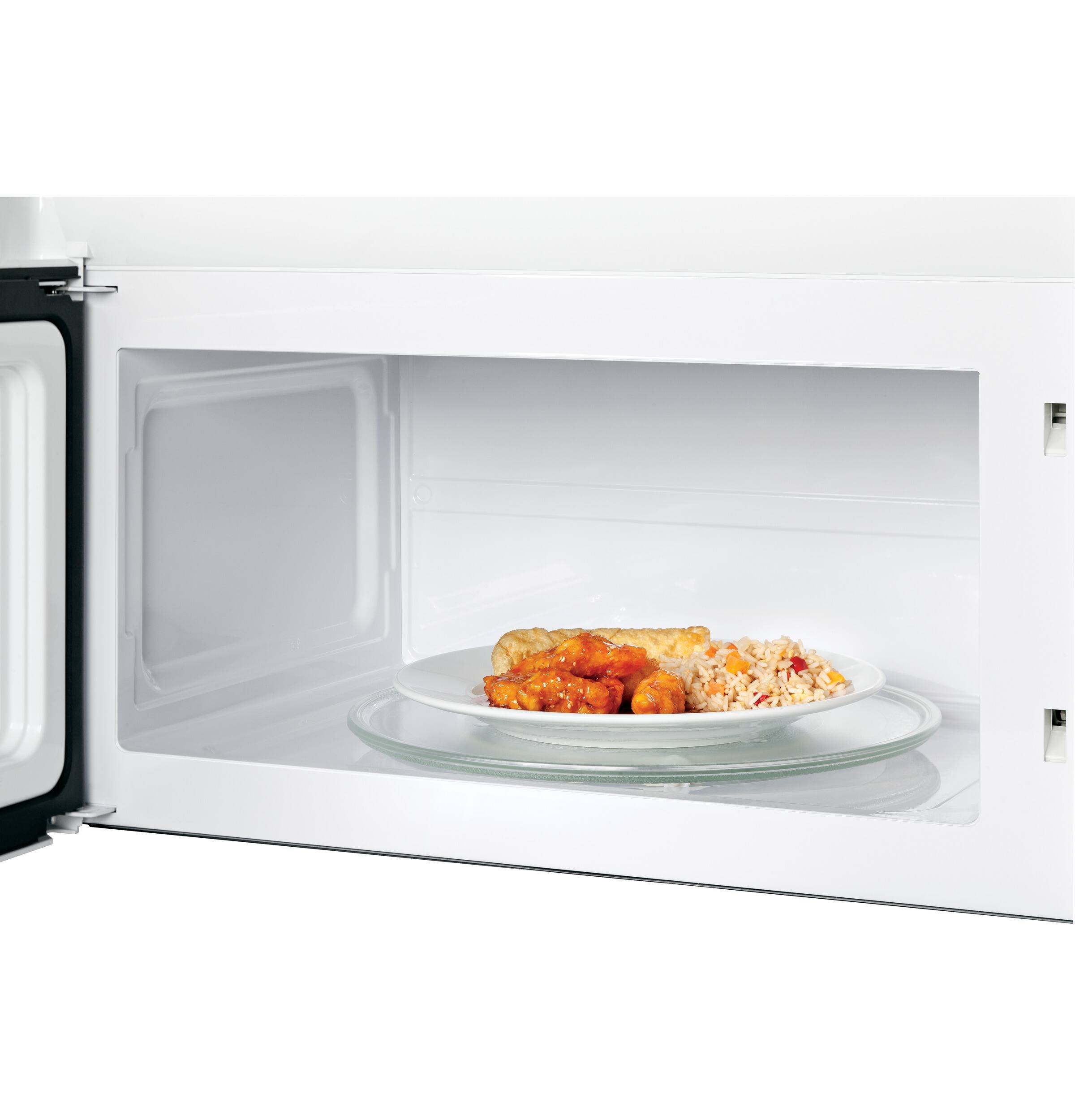 Alt View 14. GE - 1.6 Cu. Ft. Over-the-Range Microwave - Bisque.