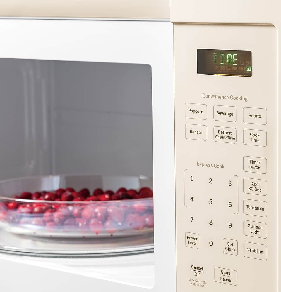 Alt View 15. GE - 1.6 Cu. Ft. Over-the-Range Microwave - Bisque.