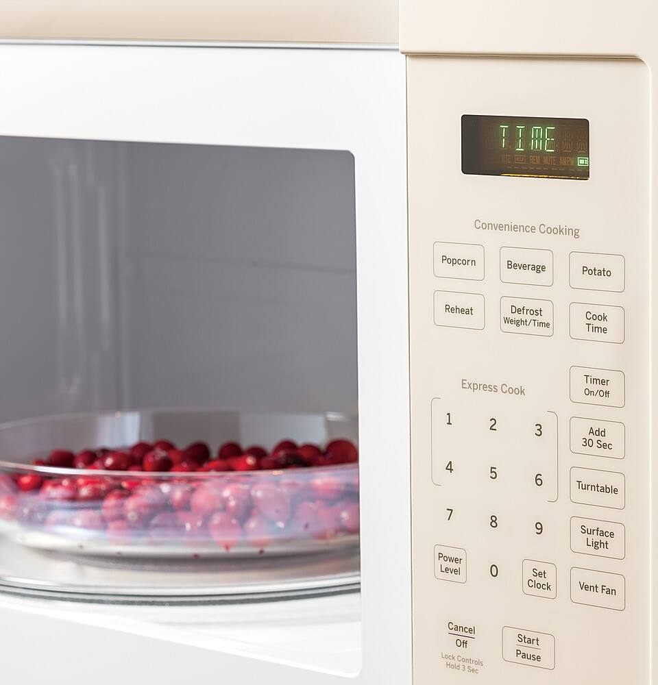 Alt View 15. GE - 1.6 Cu. Ft. Over-the-Range Microwave - Bisque.
