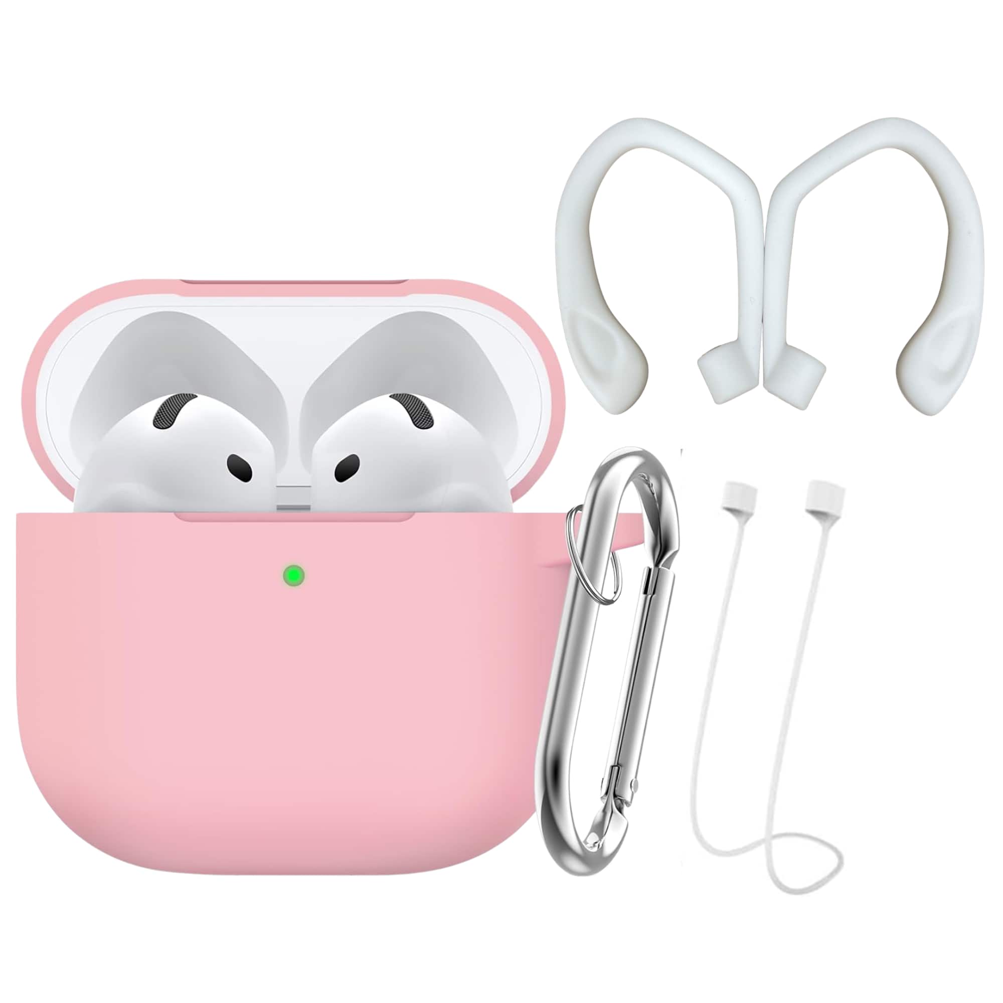 Rainforest Accessories - Silicone Case For Apple Airpods 4th Generation With Accessories - Pink