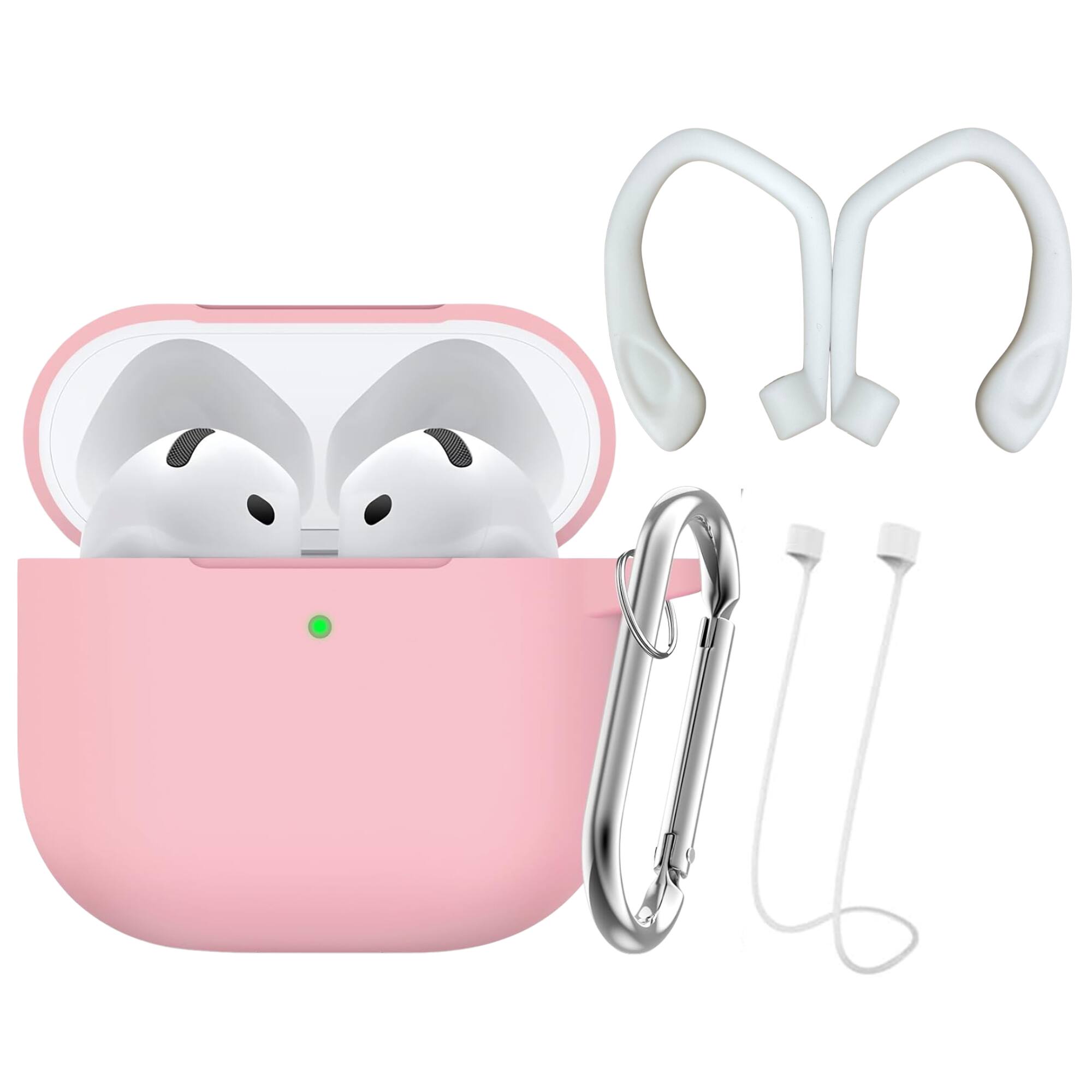 Rainforest Accessories - Silicone Case For Apple Airpods 4th Generation With Accessories - Pink
