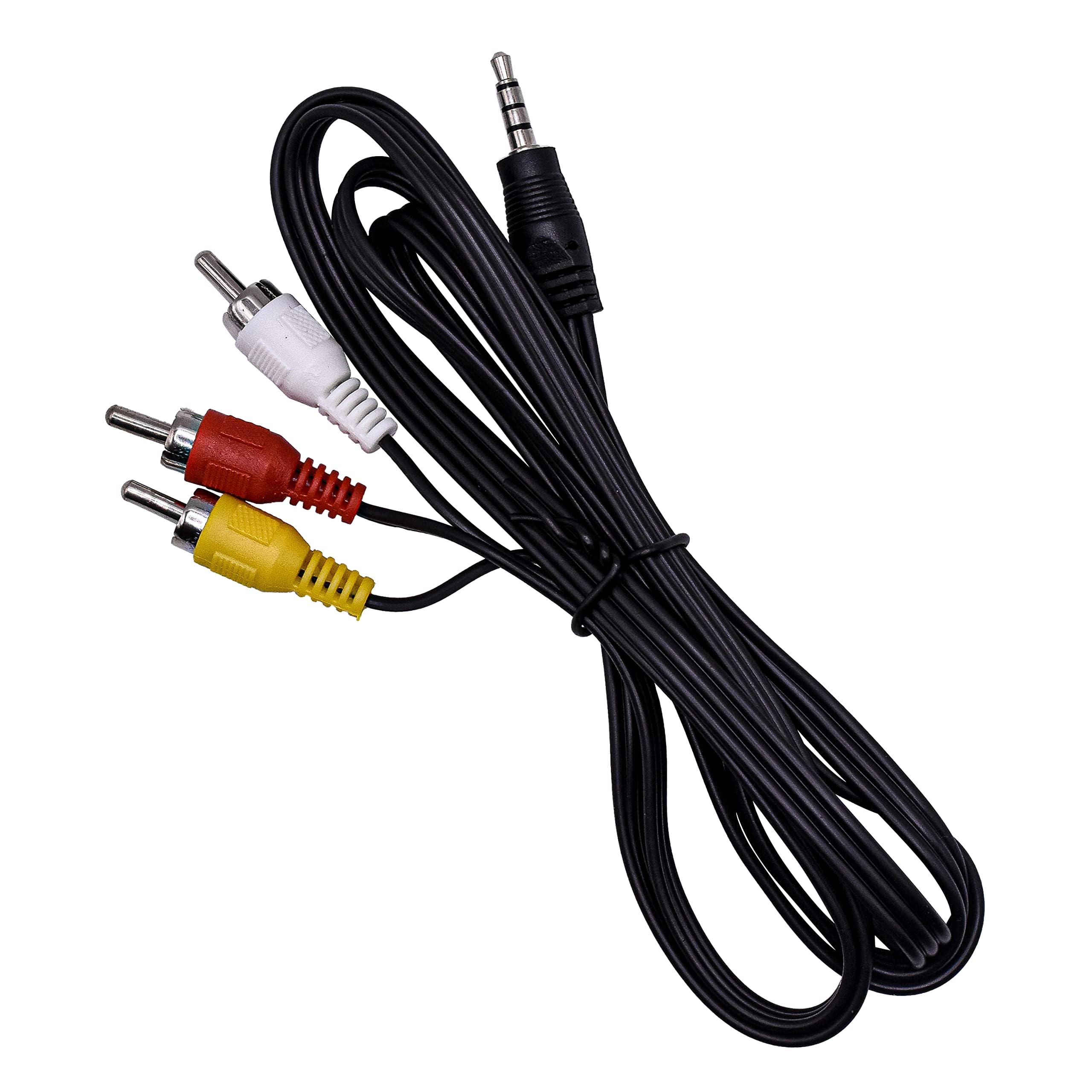 Alt View 3. HQRP - AV Audio Video Cable 3.5mm to 3 RCA for Canon JVC Panasonic PV-DV51 PV-DV52 PV-DV52D PV-DV52DS PV-DV52S Camcorder.