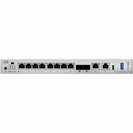 Cisco Consumer Products - Cisco Secure Firewall 1220 Compact Security Appliance with Threat Defense Software - Centralized Management - 8 Port - Black