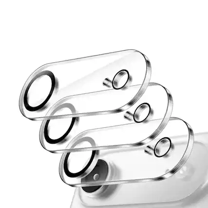 Front. Qixxronics - 3PCS Qixxronics Camera Lens Protector for iPhone Air Clear Tempered Glass Lens Cover Film - Clear.