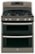 Front Standard. GE - 30" Self-Cleaning Freestanding Double Oven Gas Range - Slate.