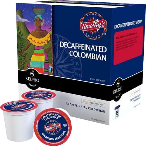 timothy's decaf colombian coffee k cups