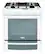 Front Standard. Electrolux - 30" Self-Cleaning Slide-In Gas Convection Range - White.