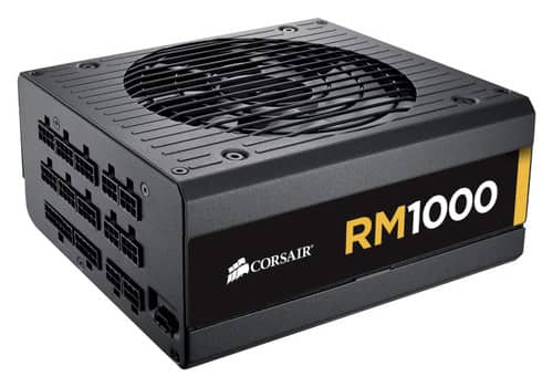 Front. Corsair - RM Series 1000W Power Supply - Black.