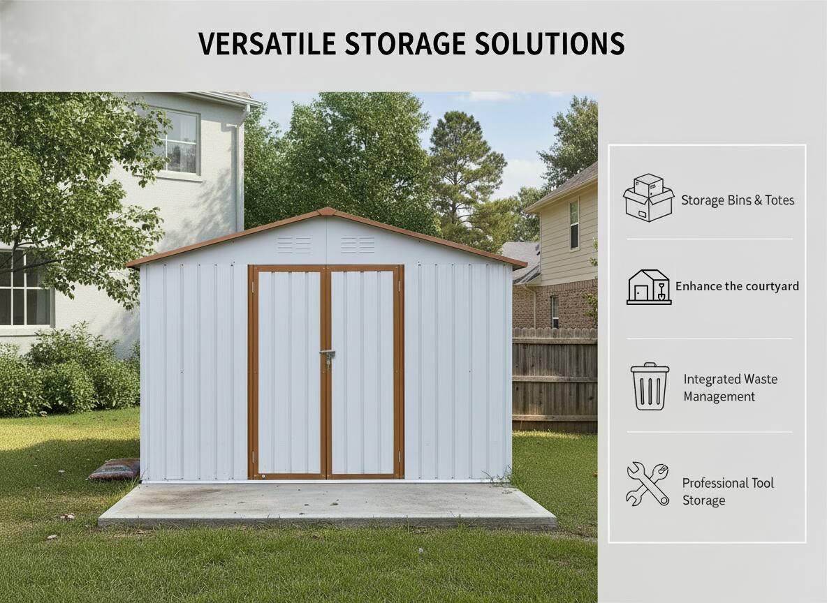 VERSATILE STORAGE SOLUTIONS

- Storage Bins & Totes
- Enhance the courtyard
- Integrated Waste Management
- Professional Tool Storage