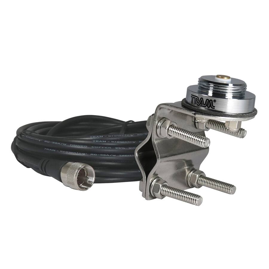 Tram Connector Tram Stainless Steel Double Groove NMO Mirror Mount, 17 Ft. Cable, PL ...