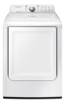 Front. Samsung - 7.2 Cu. Ft. Electric Dryer with 8 Cycles - White.