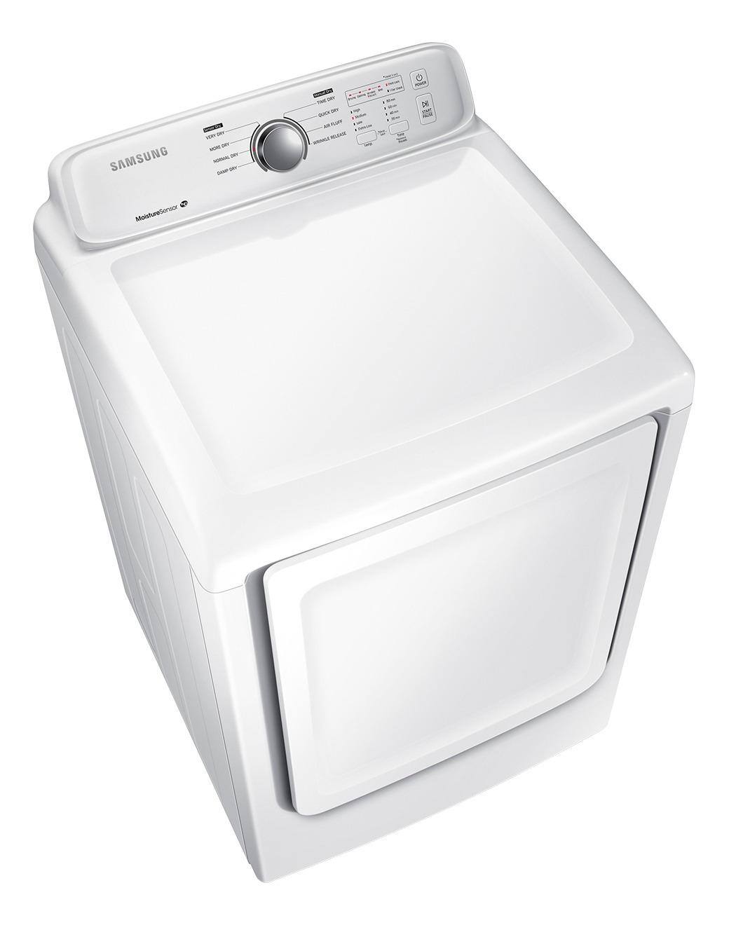 Alt View 14. Samsung - 7.2 Cu. Ft. Electric Dryer with 8 Cycles - White.