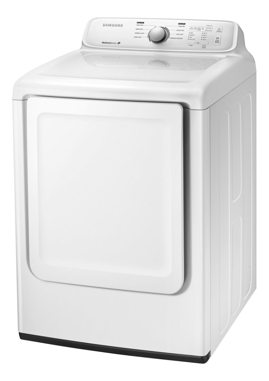 Left View: GE - 7.2 Cu. Ft. Electric Dryer - White