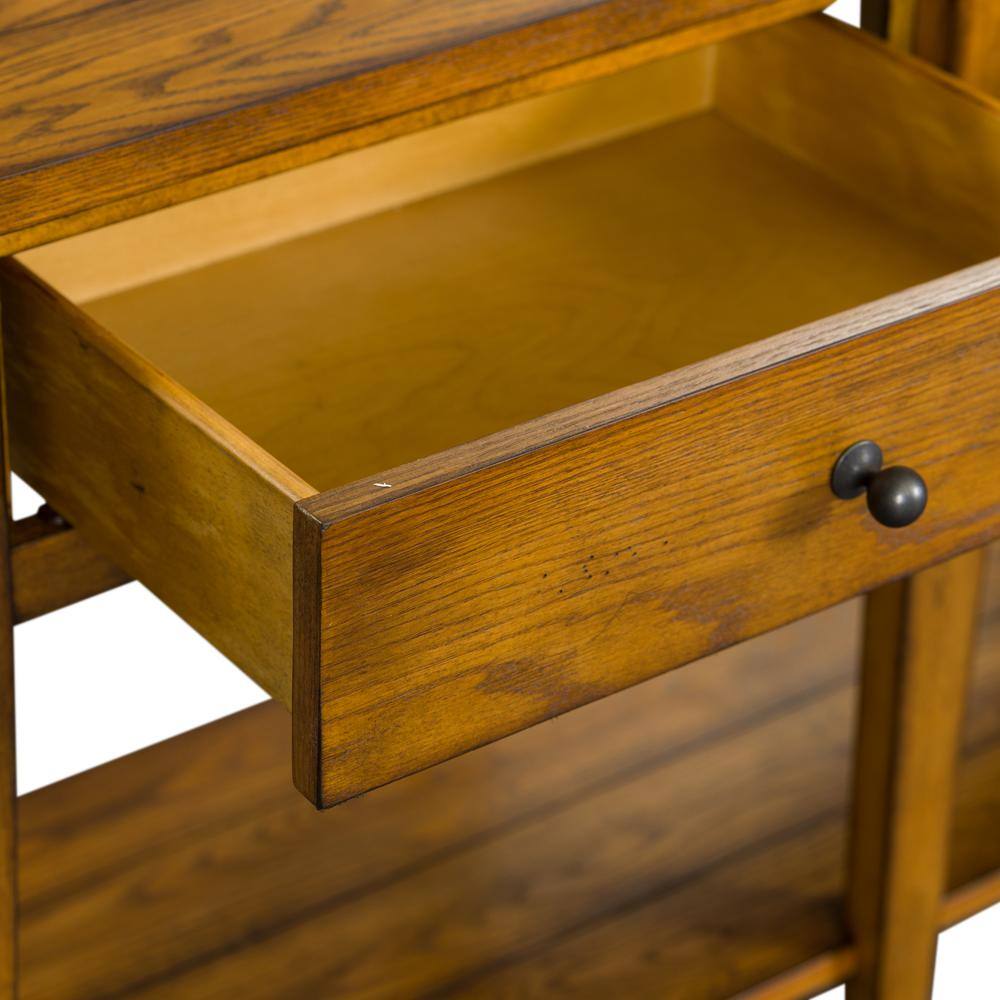 Alt View 6. Liberty Furniture Industries - Lake House Sofa Table in Oak - Brown.