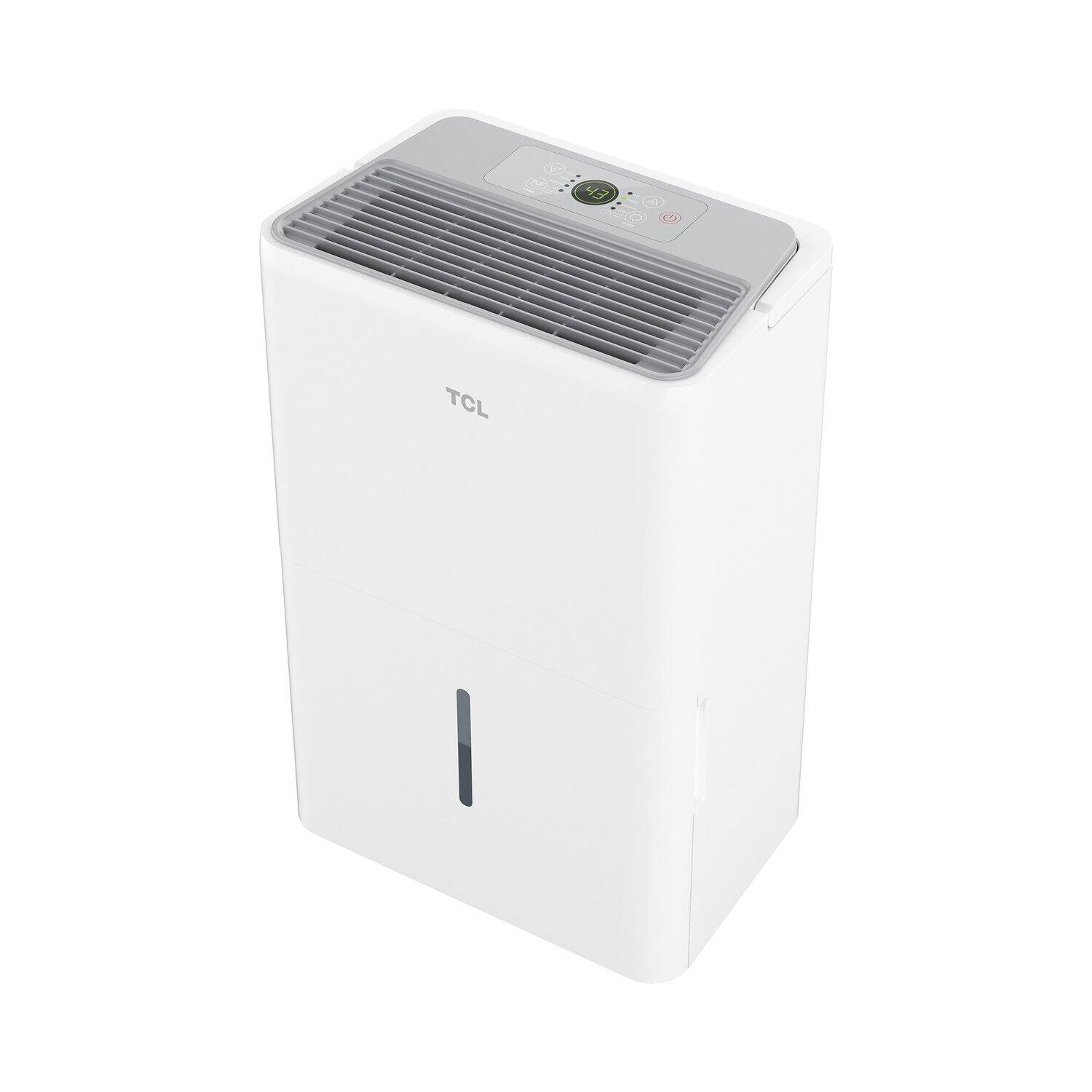 Alt View 6. TCL - TCL 32 Pint 3000 Sq. Ft. Portable Dehumidifier, ENERGY STAR® Certified, Quiet Operation, Bucket or Continuous Drain - White.