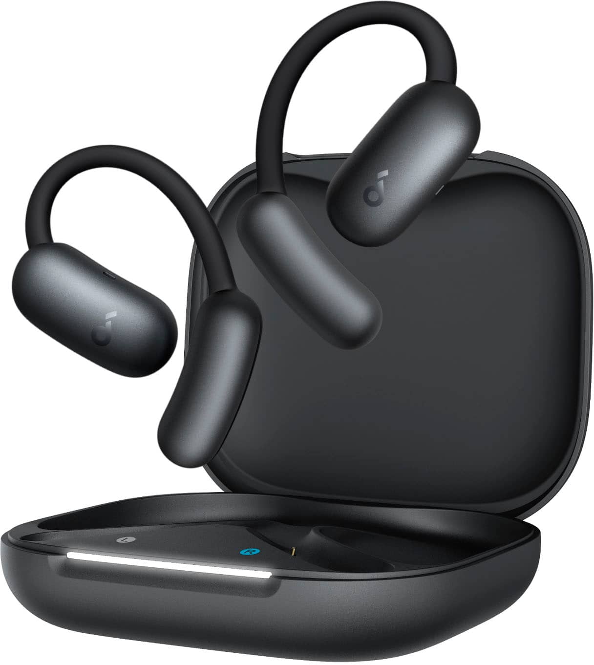 Alt View 14. Soundcore - by Anker AeroFit 2 Open-Ear Headphones with Adjustable Ear Hooks - Black.