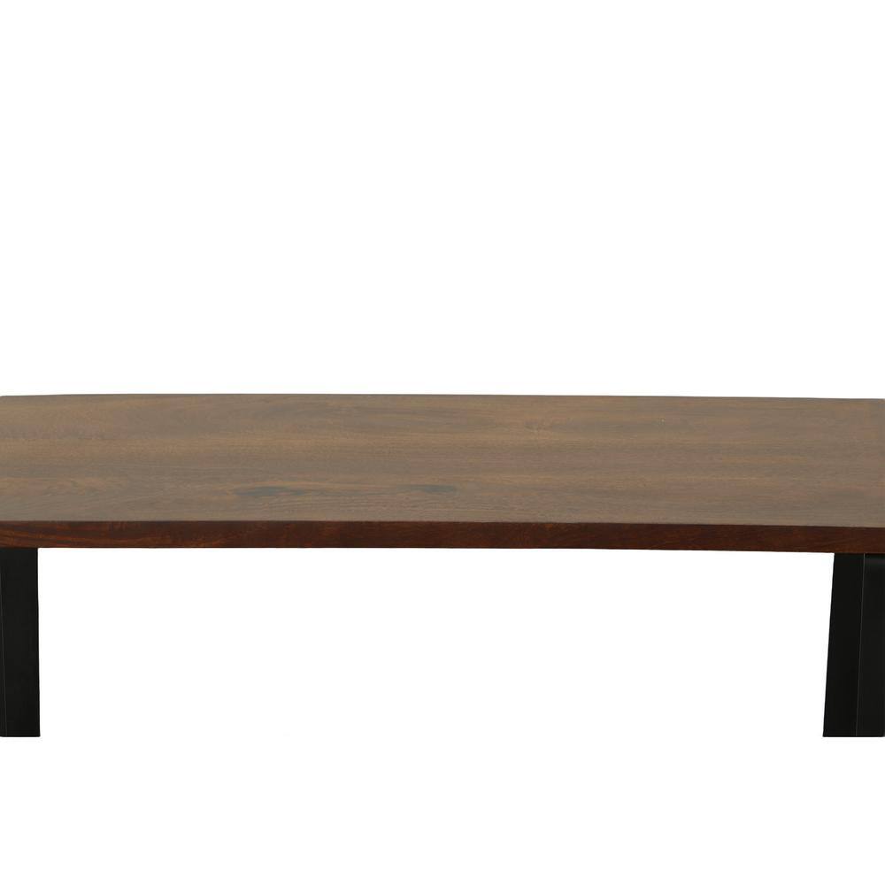 Left. Carolina Chair & Table - Braden Bench - Chestnut/Black - Chestnut, Black.