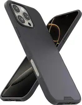 Smartish - iPhone 16 Pro Max MagSafe Case - Gripmunk - Protective Slim Grip Magnetic Cover - Black Tie Affair