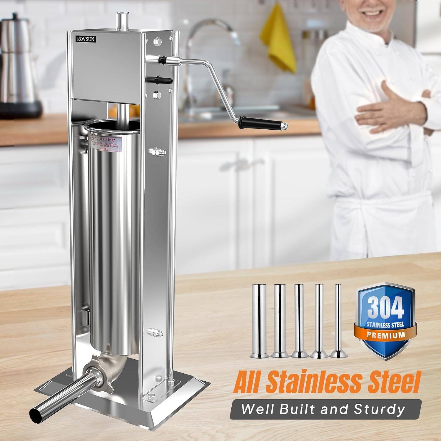 ROVSUN  
starting: actions soul BARDEY  
304 STAINLESS STEEL PREMIUM  
All Stainless Steel Well Built and Sturdy