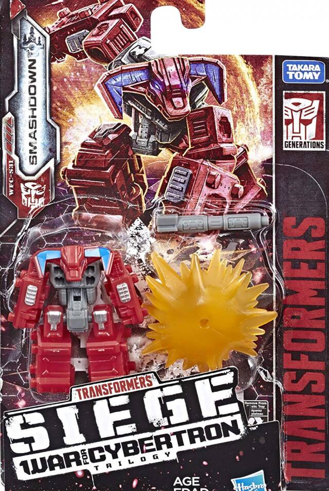 TAKARA TOMY  
SMASHDOWN GENERATIONS WFC-S31  
SIEGE WAR FOR CYBERTRON TRILOGY  
AGE  
Hasbro  
Remove From Plastic Tray