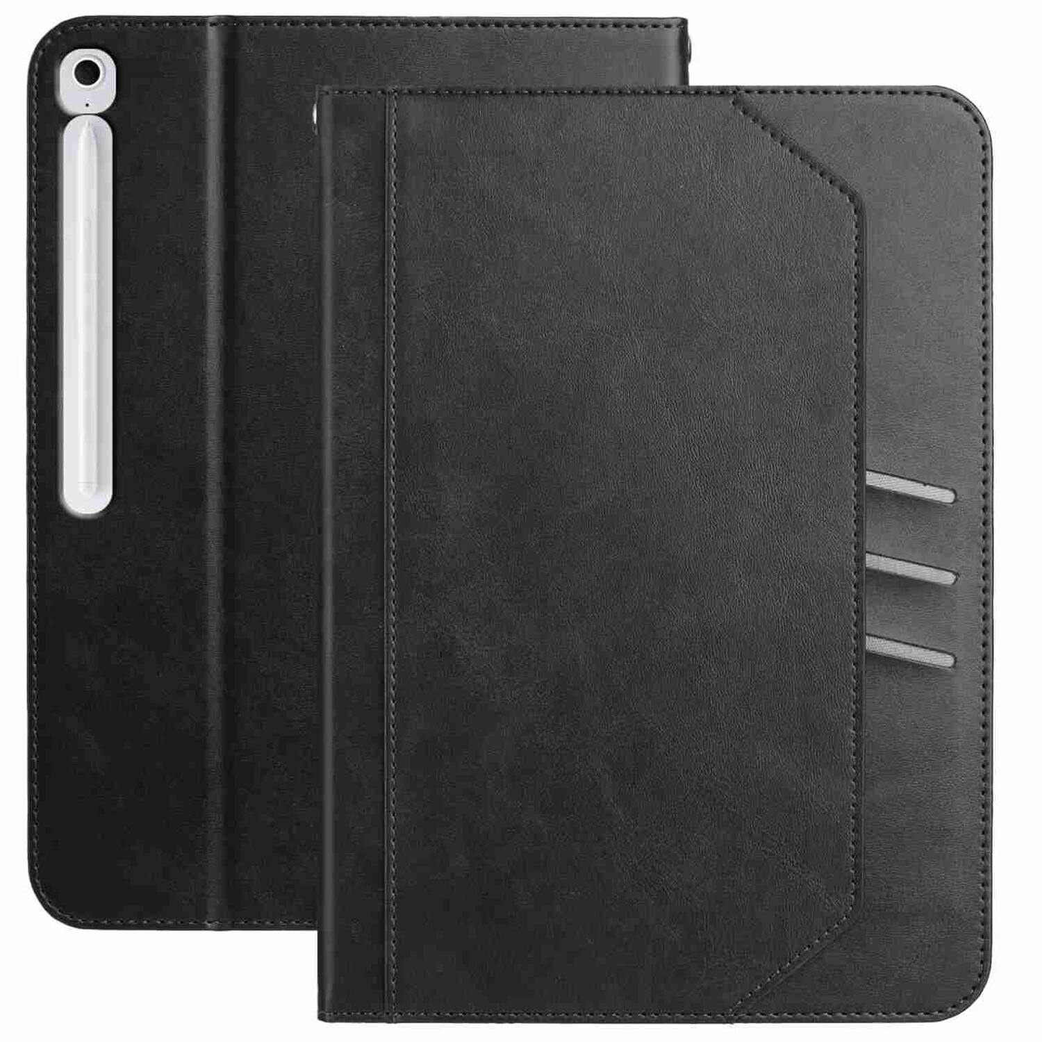 Alt View 5. Dteck - Retro PU Leather Folio Case for Samsung Galaxy Tab S10 FE+ 2025 13.1" (SM-X620),Shockproof Flip Card Slot Holder Cover - Black.