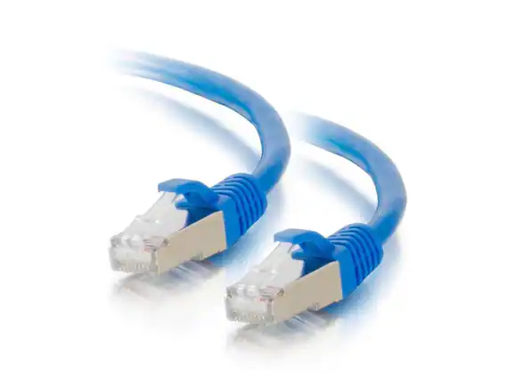 Front. Cables to Go - C2G 28701 75ft (22.8m) Cat5e Snagless Shielded (STP) Ethernet Network Patch Cable - Blue.