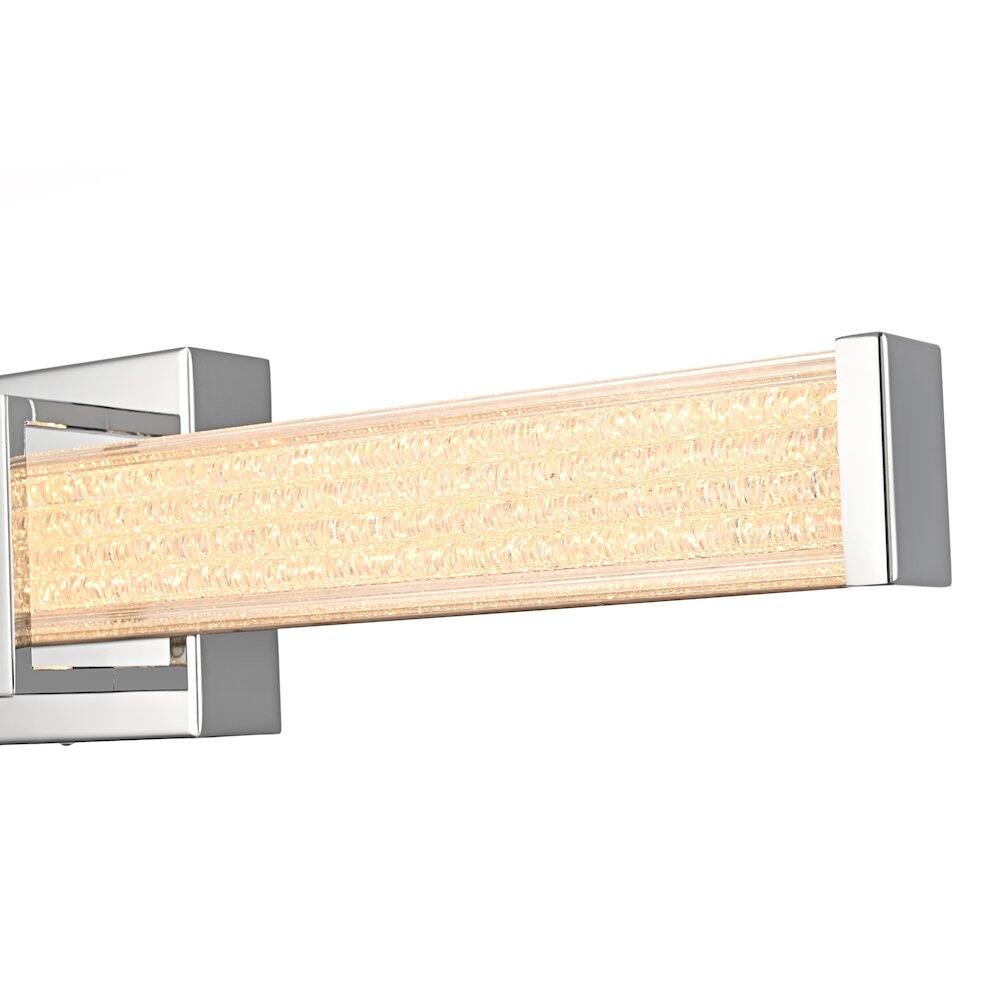 Angle. Living District - Ivaan 24 Inch Led Wall Sconce In Chrome - Chrome.